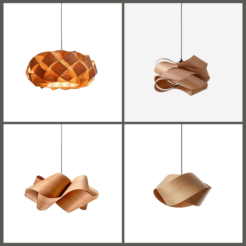 Moderne Hängelampe aus Holz für das Esszimmer