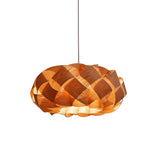 Moderne Hängelampe aus Holz für das Esszimmer
